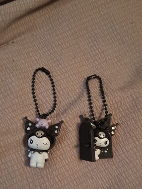 Sanrio Kuromi Black and White Character Keychain Pair